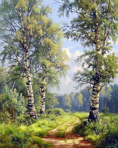 Landschaft mit verzaubertem Wald von F. Abderrahim