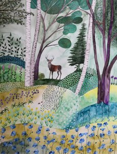 Frühling im Wald von Marys Watercolors