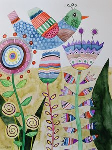 Verrückter Vogel von Marys Watercolors