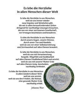 Es lebe die Herzliebe in allen Menschen dieser Welt - Version 2 von Johanna Thier