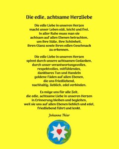 Die edle, achtsame Herzliebe - Version 2 von Johanna Thier