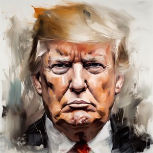 Donald Trump Porträtgemälde von F. Abderrahim