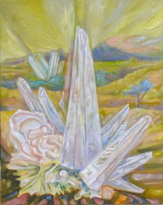 Landschaft mit Kristall von 