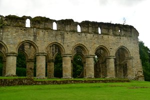 Buildwas Abbey, ein mittelalterliches Zisterzienserkloster in Shropshire, England.