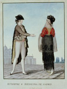 Adliger und Adlige aus Madrid, spätes 18. Jahrhundert von 18th century Naples school
