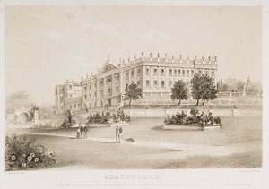 Chatsworth House, Derbyshire, 1839 von 4th Earl of Morton James Douglas