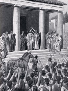Themistokles in Sparta geehrt, Illustration aus 