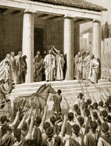 Themistokles in Sparta geehrt, Illustration aus 