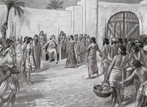 Prozess vor Hammurabi (Lithografie)