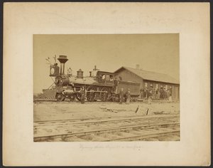 Wyoming Station Lokomotive 23 auf Hauptstrecke [Wyoming] von A.J. Russell