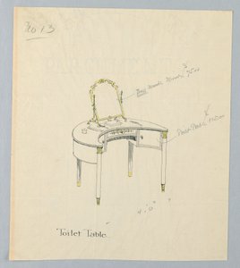 Entwurf für Toilettentisch Nr. 13 von A.N. Davenport Co.