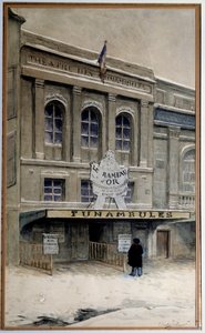 Ansicht des Théâtre des Funambules am Boulevard du Crime von A.P. Martial