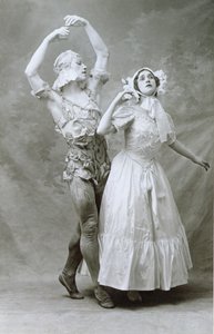 Nijinski und Karsavina tanzen im Ballett 