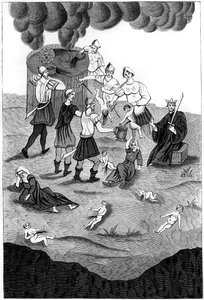 Juden entnehmen das Blut christlicher Kinder für ihre mystischen Riten, 1849 von A. Bisson