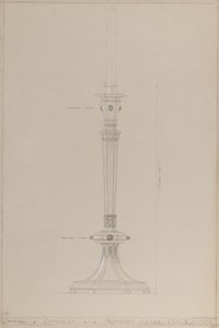 Kapelle der Ritterlichkeit: vorgeschlagener silberner Kerzenhalter von A. Edward Jones and Co.