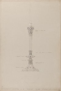 Kinderkapelle: vorgeschlagener silberner Kerzenhalter, tatsächliche Größe von A. Edward Jones and Co.