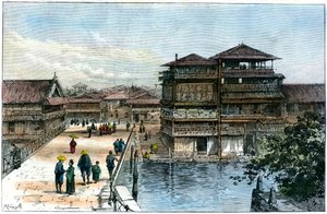 Yebisu Bashi, Osaka, Japan, 1891 von A. Forsyth