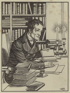 Illustration für The Essays of Elia von Charles Lamb (Lithografie) von A. Garth Jones