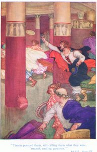 Timon verfolgte sie weiter und nannte sie immer noch das, was sie waren, glatte, lächelnde Parasiten (Timon von Athen), aus Geschichten aus Shakespeare, veröffentlicht von Ward Lock & Co Ltd von A. Jackson