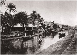 Ashar Creek zum Shatt al-Arab führend, Basra, Irak, 1925