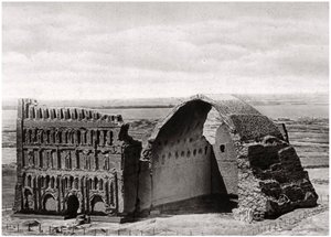 Der Taq-i Kisra aus der Luft, Ktesiphon, Irak, 1925