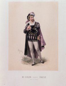 Monsieur Colin in der Rolle des Faust, Oper von Charles Gounod von A. Morton