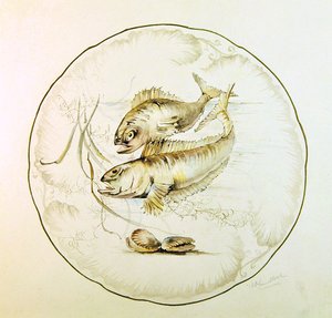 Wedgwood-Design für einen Teller, ca. 1880 von A. Proudlove