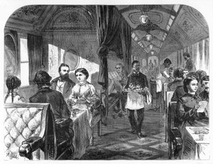 Palace Hotel Wagen, Union Pacific Railroad, ca. 1870