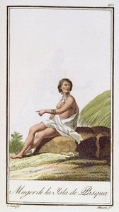 Eine Frau von der Osterinsel, graviert von Albuerne, 1799