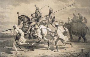 Sikh-Häuptlinge auf der Jagd, 1858