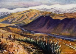 Granada, Blick auf die Sierra Nevada und den Fluss Genil von A. Trevor Haddon