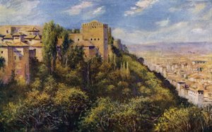 Blick auf Granada und die Alhambra