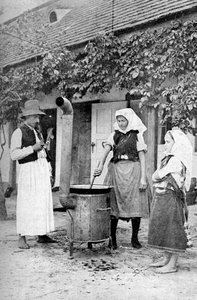 Geleeherstellung in Czinkota, Ungarn, 1922