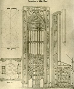 Architektonische Zeichnung: Abteil der Anti-Kapelle, 1833-1834, 1906