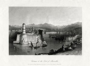 Eingang zum Hafen von Marseille, Frankreich, 1875