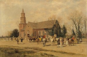 Alte Bruton-Kirche, Williamsburg, Virginia, zur Zeit von Lord Dunmore, 1893 von A. Wordsworth Thompson
