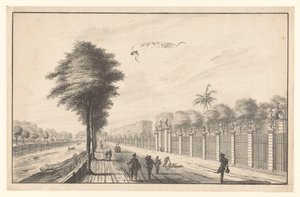 Der Posten Rijswijk gesehen von Noordwijk (Rijswijk) von A. de Nelly (attributed to)