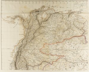 Umrisse der physischen und politischen Einteilungen Südamerikas von Aaron Arrowsmith