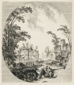 Teil der antiken Via Appia von Abbé de Saint Non Jean Claude Richard after Jean Baptiste Le Prince