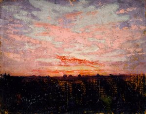Sonnenaufgang oder Sonnenuntergang, Studie für das Buch, Concealing Coloration in the Animal Kingdom, ca. 1905-1909