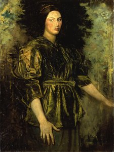 Frau in grünem Samt, 1918