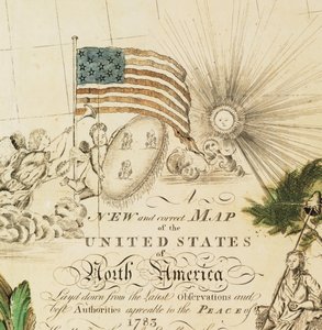 Amerikas erste nationale Karte, 1784 von Abel Buell