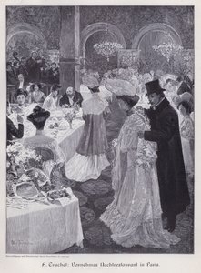 Abend in einem eleganten Restaurant in Paris von Abel Truchet