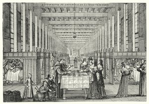 Die Krankenstation des Hôpital de la Charité in Paris von Abraham (after) Bosse