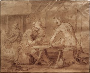 Der Satyr beim Bauern von Abraham Bloemaert