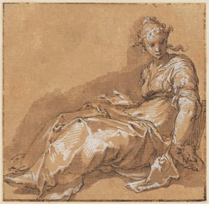 Sitzende Frau, nach links gewandt von Abraham Bloemaert