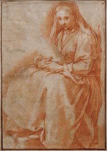 Sitzende Frau mit Kind