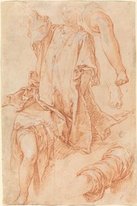 Studien von Beinen und Draperie [recto] von Abraham Bloemaert