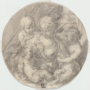 Die Madonna mit dem Christuskind, mit dem kleinen Johannes dem Täufer und einem anderen Kind (Caritas)