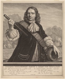 Augustus Stellingwerf, Erster Admiral von Friesland von Abraham Blooteling after Lodewyk van der Helst